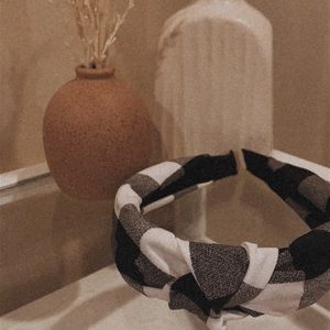 Pretty gingham headband